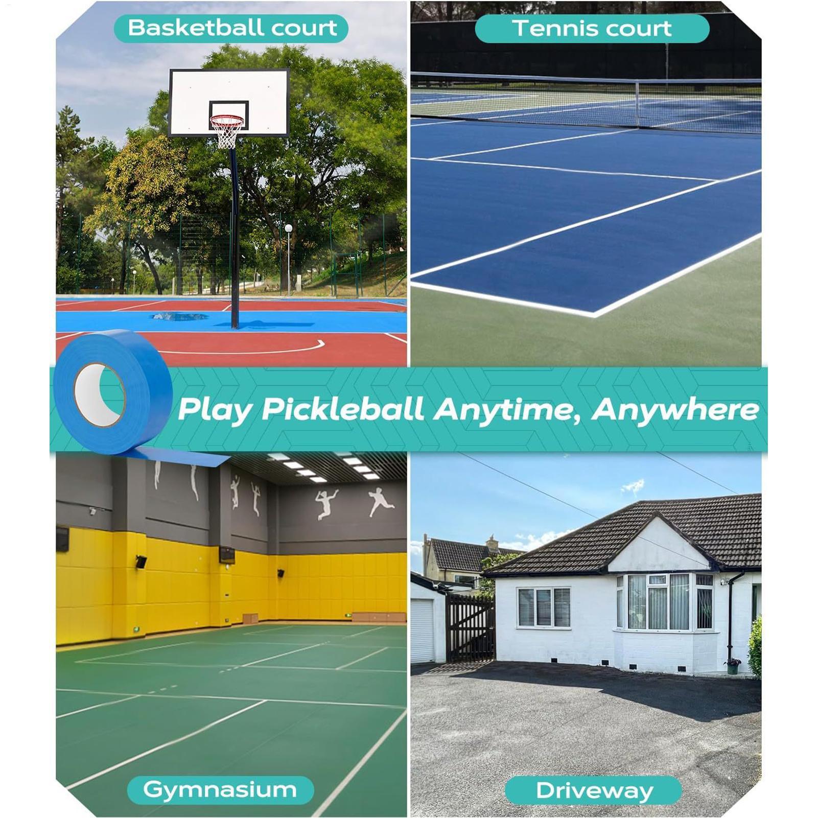 Badminton Court - Pickleball Tape 0.16x164 Ft Flexible Training