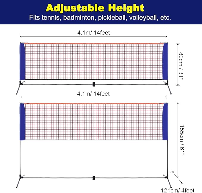 Portable Badminton Net Small S - đánh giá và giá Badminton Netting
