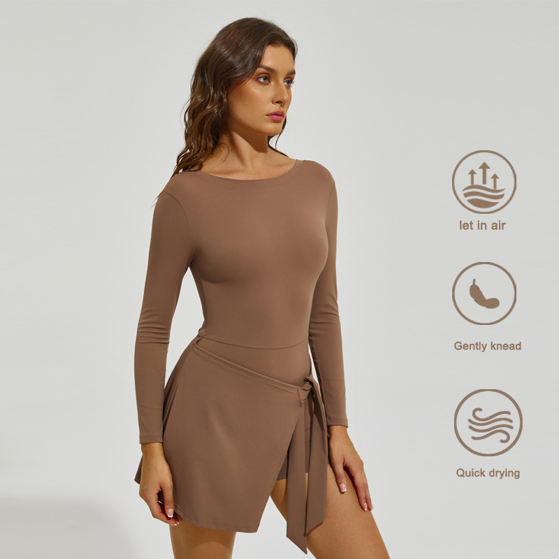 Women Long Sleeve Tennis Skirt - đánh giá và giá Badminton Outfit