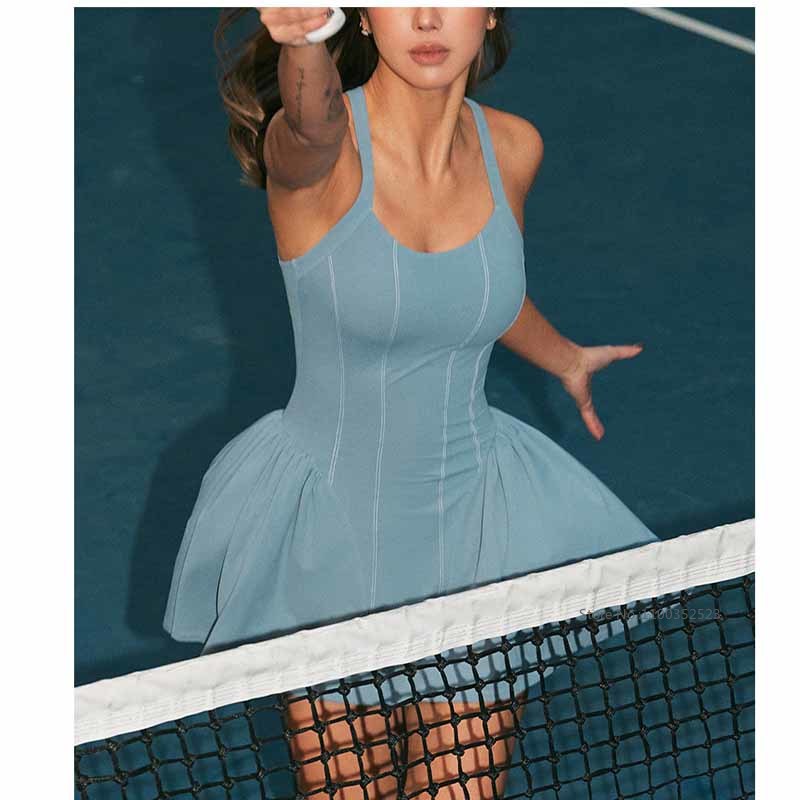 Women Tennis Dress with Bra Ho - đánh giá và giá Badminton Outfit