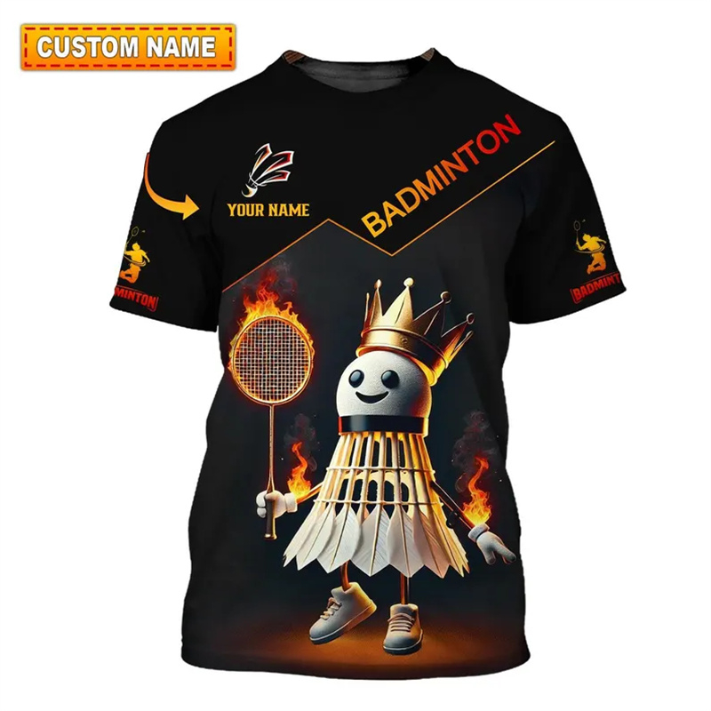 Badminton Sport T-shirt Men's  - đánh giá và giá Badminton Emoji