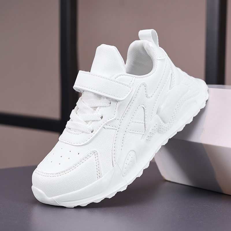 White Children's Leather Casua - đánh giá và giá Badminton Junior