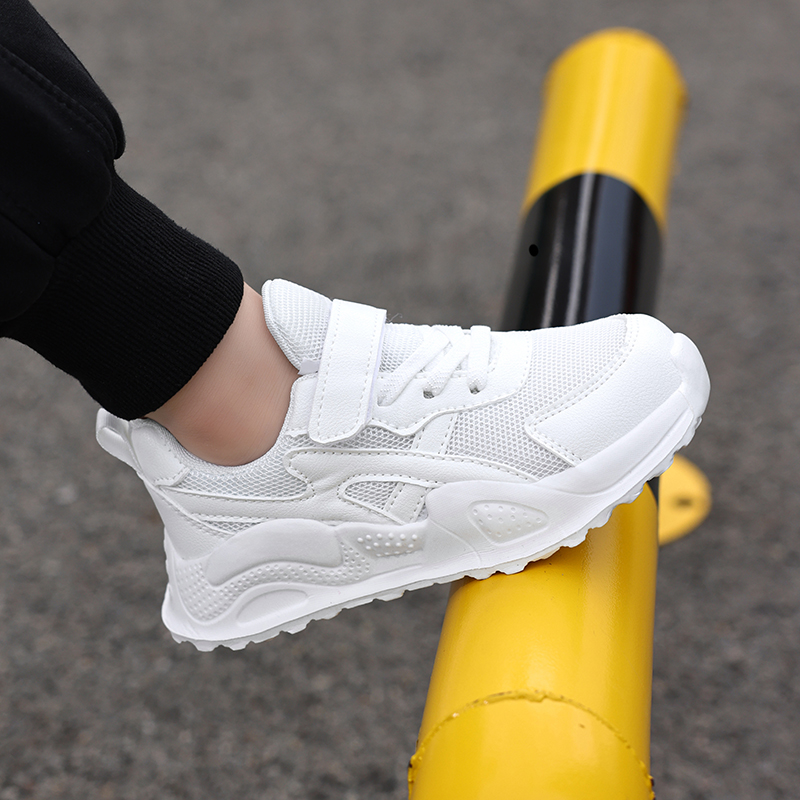 White Children's Leather Casua - đánh giá và giá Badminton Junior